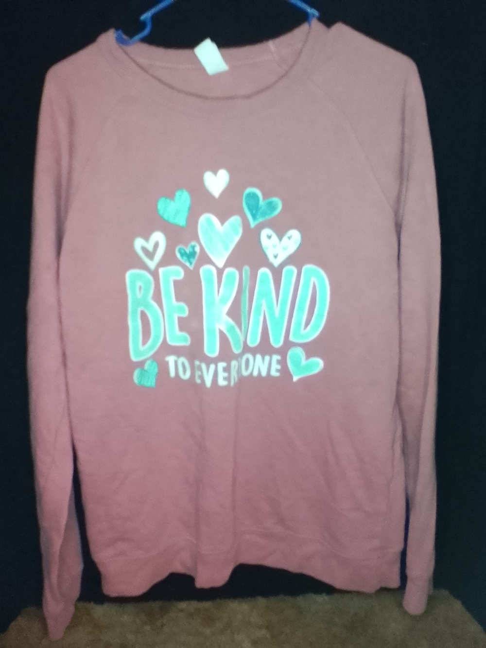 Be Kind Pink Graphic Crewneck Sweater Large - Lane Seven